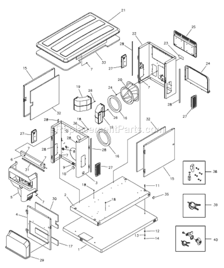 Page C Diagram and Parts List for 040229-1  Briggs and Stratton Generator